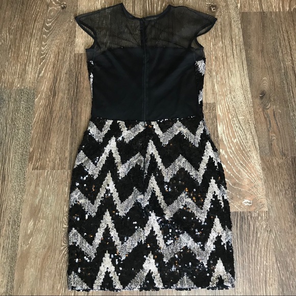 Dress the Population sequin sheer back dress Small - Picture 2 of 5